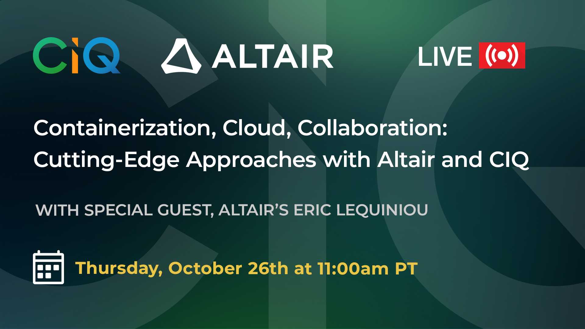 Containerization, Cloud, Collaboration: Cutting-Edge Approaches with Altair and CIQ