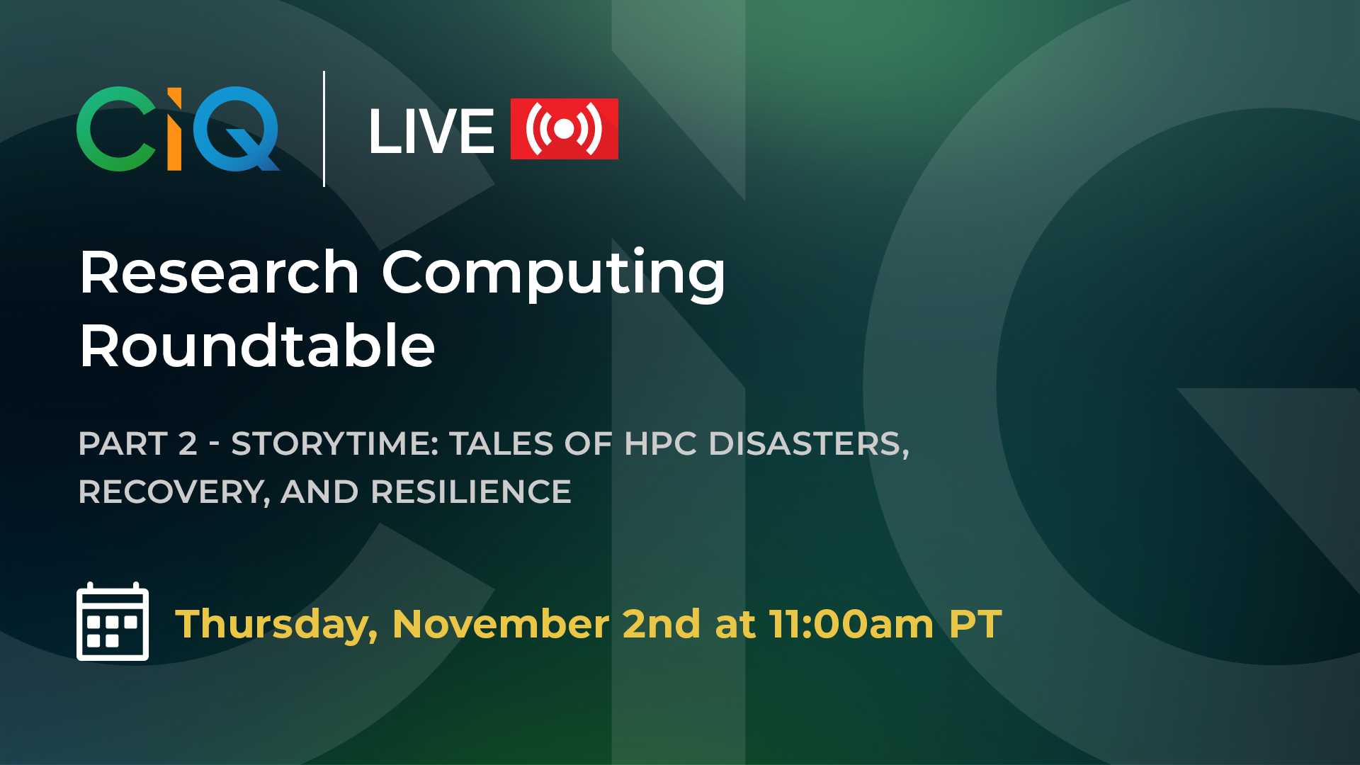 Part 2 - Storytime: Tales of HPC Disasters, Recovery, and Resilience