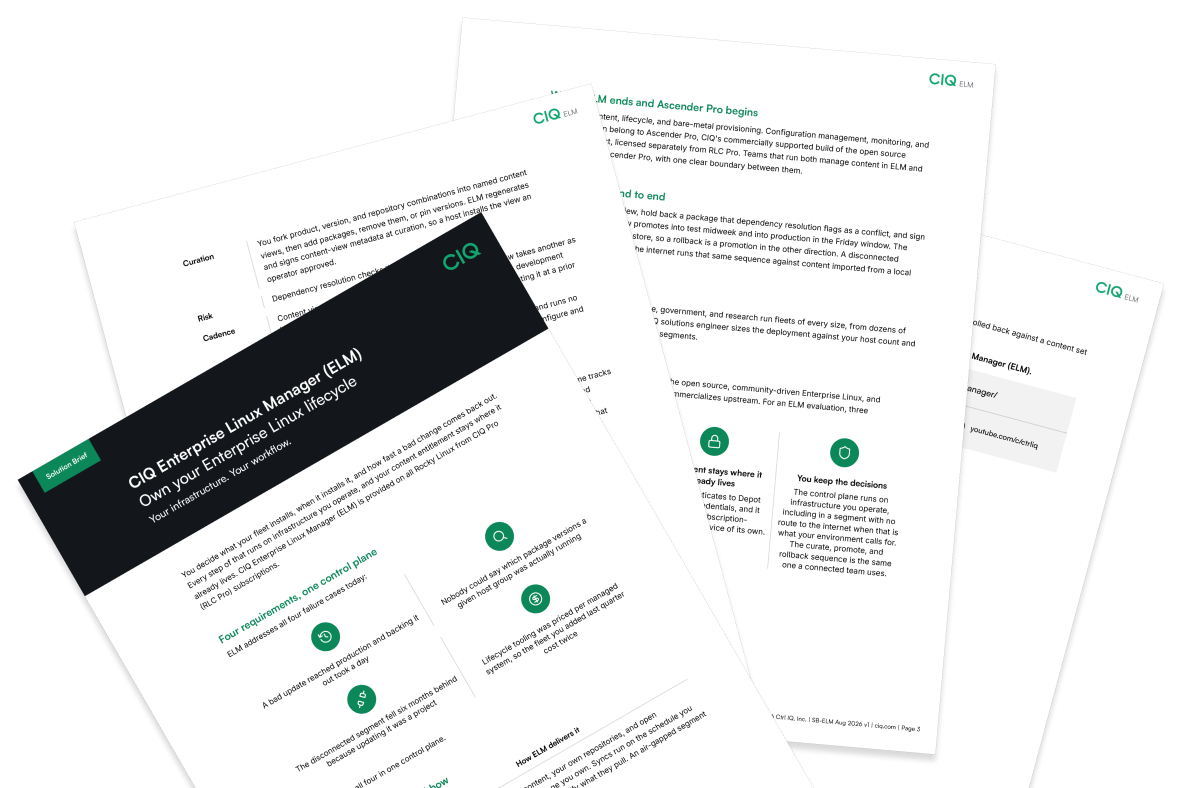 Get the CIQ ELM solution brief