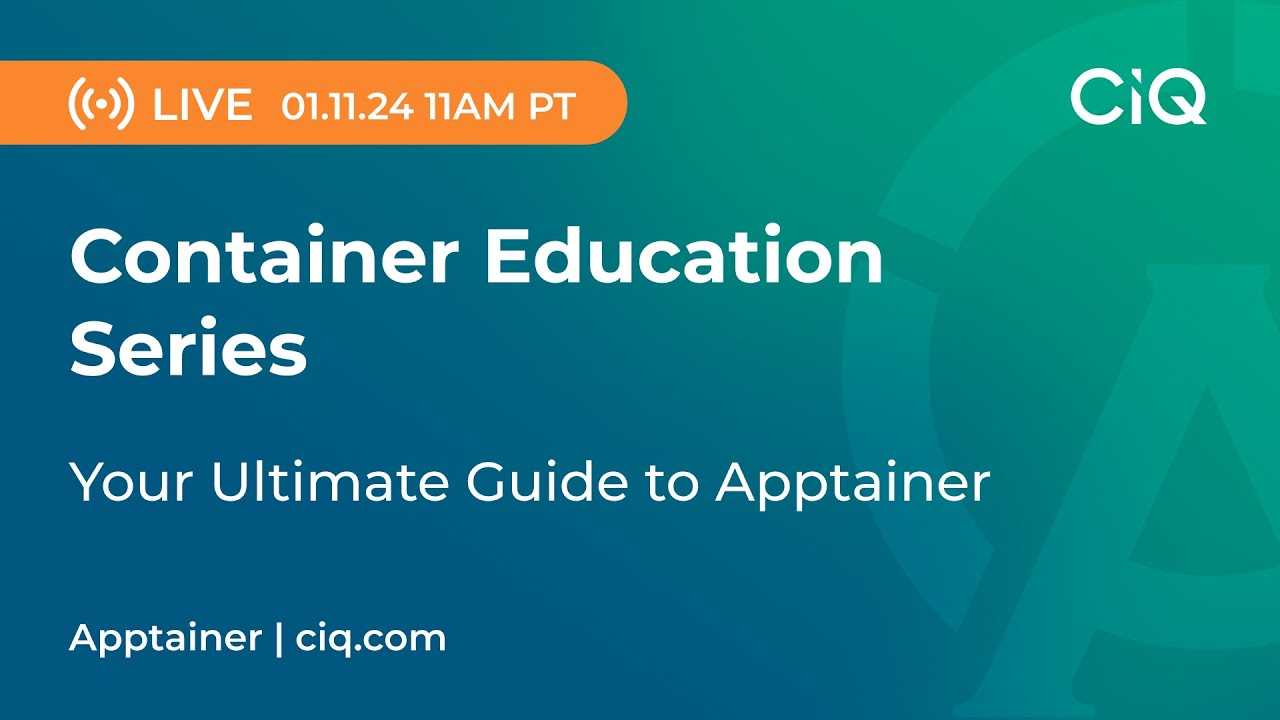 Container Education Series: Your Ultimate Guide to Apptainer