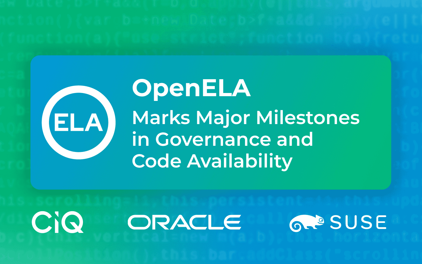 OpenELA Announces Source Code Release, Incorporation, and TSC