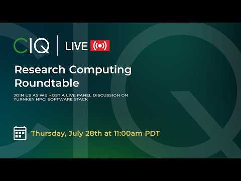 Research Computing Roundtable - Turnkey HPC: Software Stack