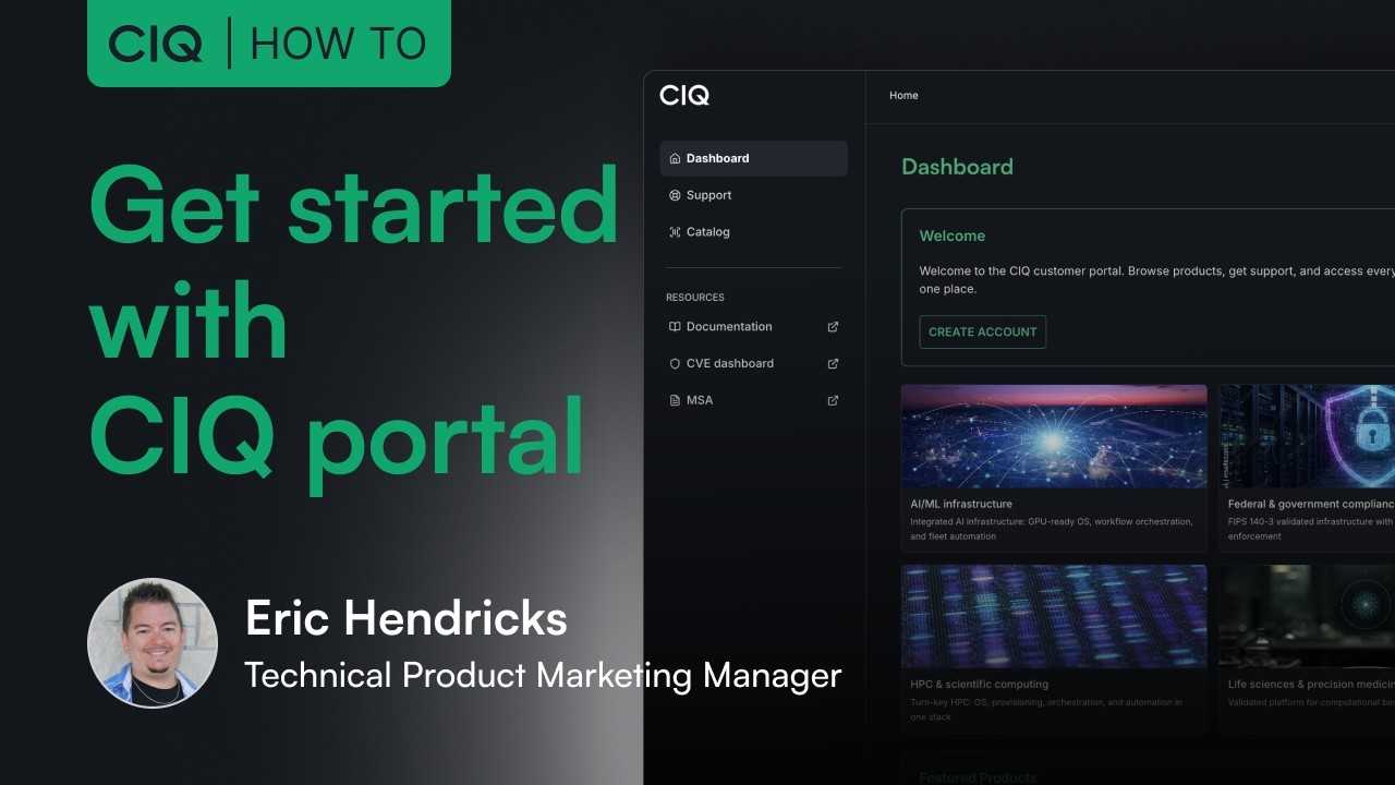 CIQ Portal Walkthrough: From Registration to First Download in Under a Minute