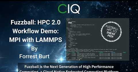 Fuzzball HPC 2.0 Workflow Demonstrations webinar poster