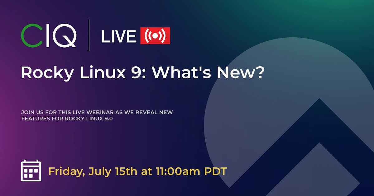 Webinar: Rocky Linux 9: What's New? webinar poster
